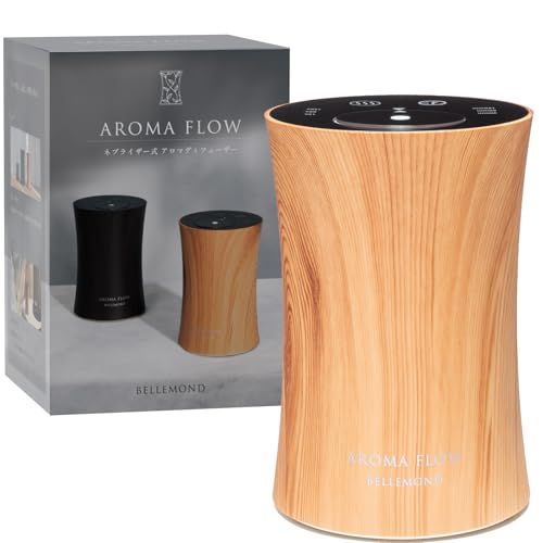 AROMA FLOW アロマフロー アロマディフューザー 水なし ネブライザー式 コードレス USB充電式 タイプC 長時間使用 30時間 タイマー付き ミスト量調整可 ギフト プレゼント ベルモンド B 174 948 c 273 e