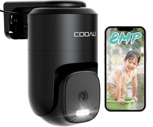 2025 800万画素 内蔵アンテナ信号強化 COOAU 防犯カメラ 屋外 ワイヤレス wifi 8 MP Wi Fi 6 25 m遠距離暗視 H 265データ圧縮 夜間 撮影 監視カメラ PTZ機能 ネットワークカメラ 広角撮影 dd 50 e 937