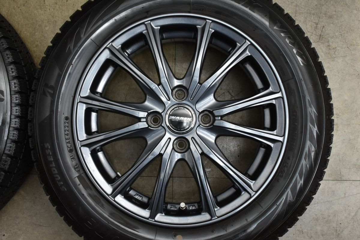  WAREN 15 in 5 J 45 PCD 100 ブリヂストン ブリザック VRX 2 175 65 R ヴィッツ アクア カローラフィールダー フィット キューブ 15インチ タイヤ ホイールセット