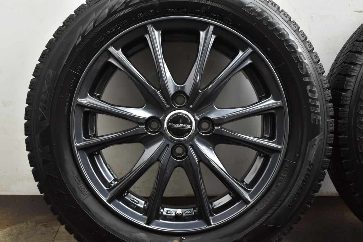 美品】WAREN 15in 5.5J +45 PCD100 ブリヂストン ブリザック VRX2 175