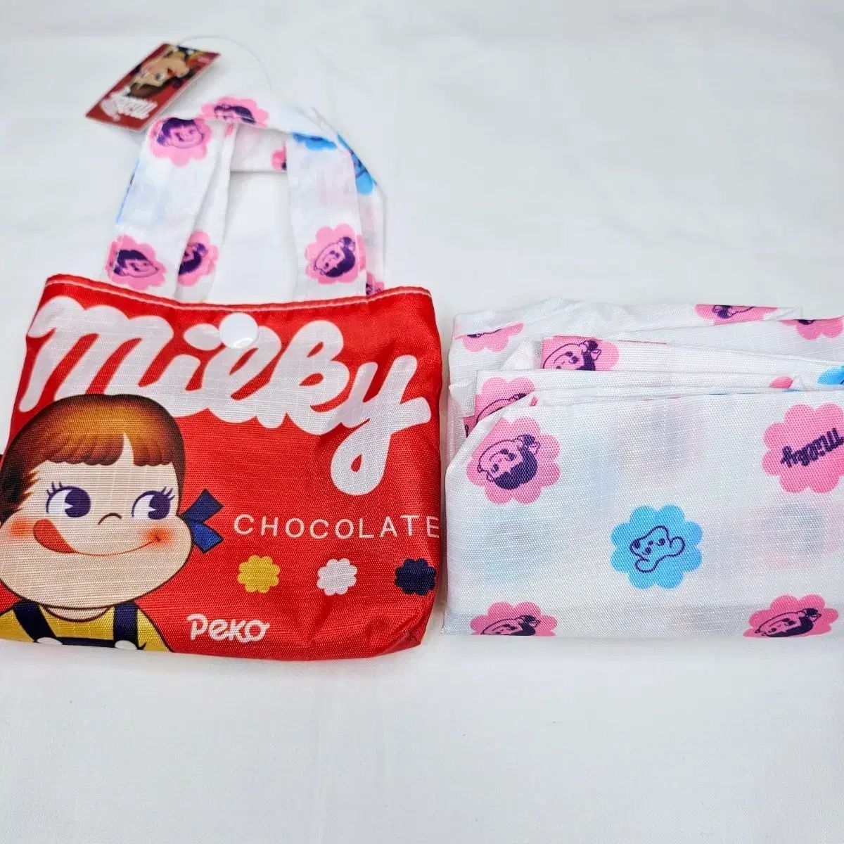 【人気SALE】 ペコちゃん 携帯用 折り畳み エコバッグ その他