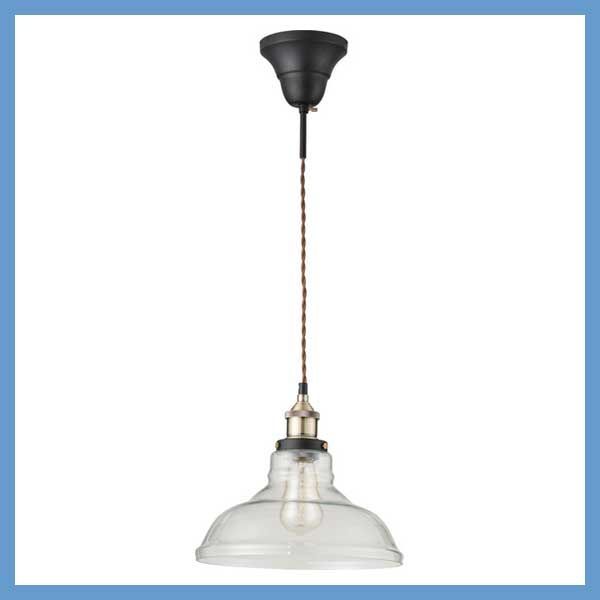 ペンダントライト ガラスシェード W 28 D H 24 cm コード長 1 m シーリングプラグ No 720