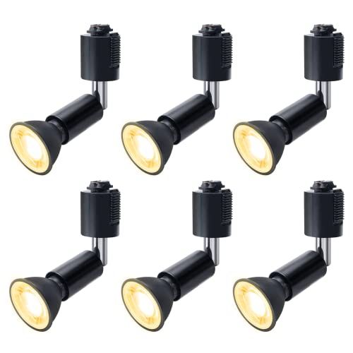 DiCUNO ダクトレール用スポットライト E 11口金 LED電球付き ライティングバー用スポットライト 6 W 60 Wハロゲン電球相当 電球色 2700 K ダクトレール用器具 高輝度 広角 非調光 本体黒 入 df 59 c 572