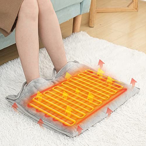 フットウォーマー 足温器 2025新登場 両面暖房 ヒーター 電気足温器 30秒で速暖 8段階温度調節 6段階タイマー ダニ退治 フットヒーター 洗濯 55 40 cm 男女兼用 省エネ 足冷え対策 寒さ対策 PSE認証済 113 c 8 3 f