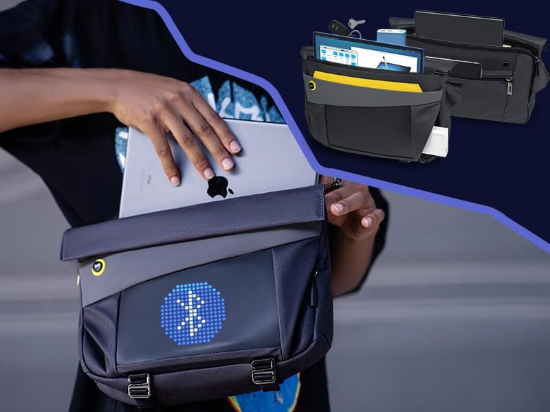  Divoom Pixoo Sling Bag-V ピクセルアートショルダーバッグ 斜め掛け ボディバッグ メンズ レディース 防水 レジャー おしゃれ 黒 87420 b 7 d キッチンツール フォーク その他 キッチン 食器