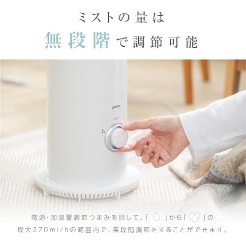  タワー加湿器 加湿器 大容量 超音波 上から給水 5.6 L 無段階ミスト量 パワフル加湿 アロマ対応 ダイヤル式 操作簡単 360°吹き出し口 静音 軽量 省エネ 寝室 リビング 家庭 会社 ホワイト b 5 61 a 09 その他 キッチン 食器