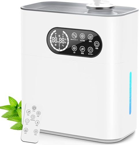 加湿器 スチーム式 6.5 L大容量 超音波式 2025発売新モデル 加熱式加湿器 30 dB 静音 加湿量最大380 ml h 最大33時間連続稼働 節電対策 卓上 アロマ対応 空気清浄 自動湿度調整 ミスト量3段階調整 12 Hタイマー 97 fe 5744