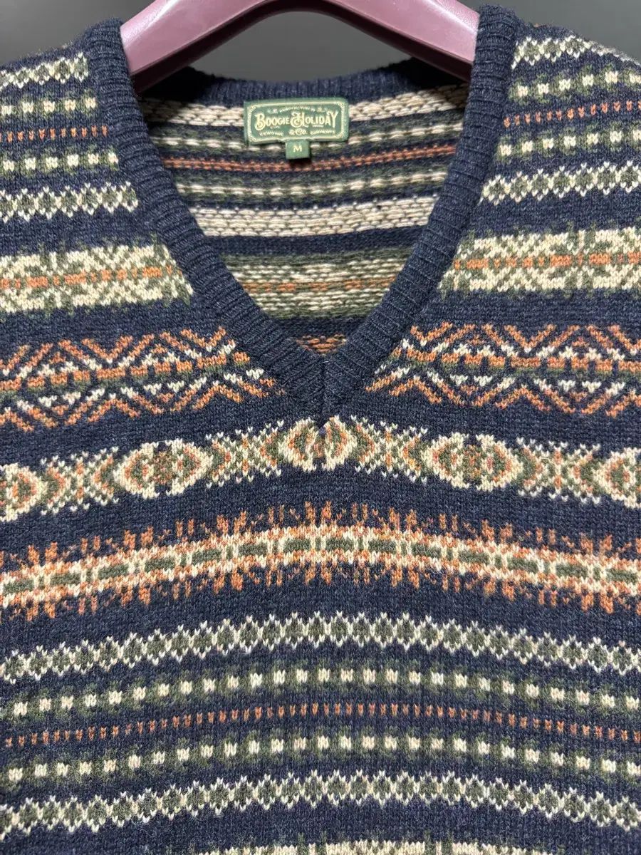 ブギー ホリデー フェアアイル パータン ニット ベスト m