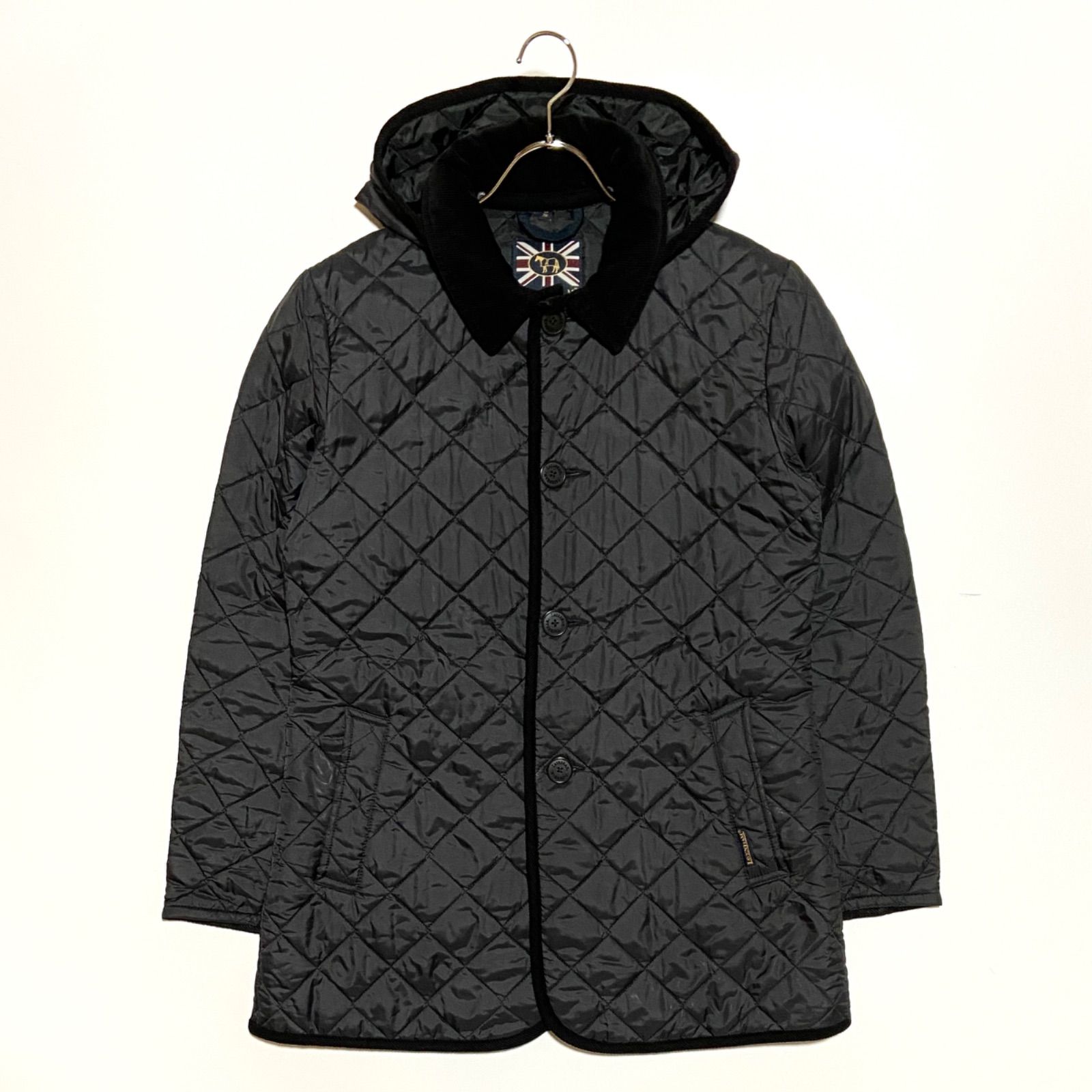 LAVENHAM ラベンハム キルティングジャケット DENSTON フード フーデット ネイビー M