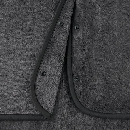  無印 羽織れる電気ブランケット チャコール 幅130×奥行80 cm MJ- a 752 d 07 c その他 キッチン 食器