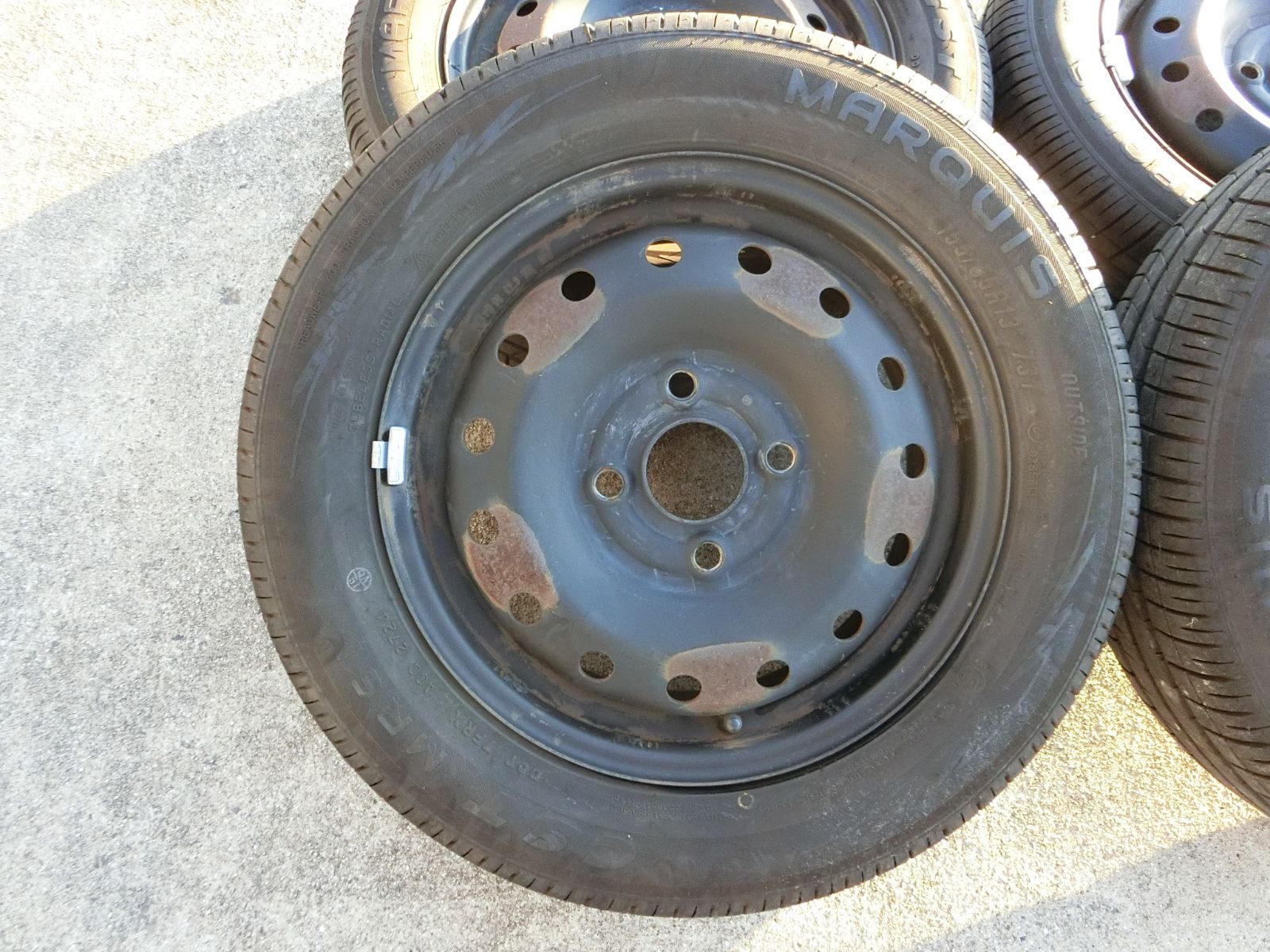 897 13インチ スチールホイール 13 4 0 B PCD 100 ハブ径 約56 mm 4穴 4本セット 155 65 R 製 ホンダ ライフ 外し