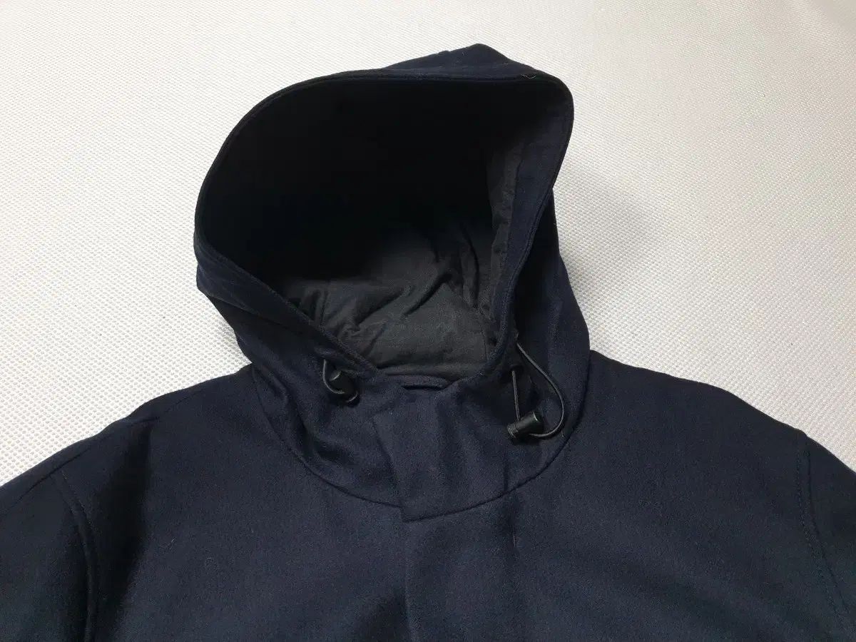 COS フード ウールコート ネイビー 100