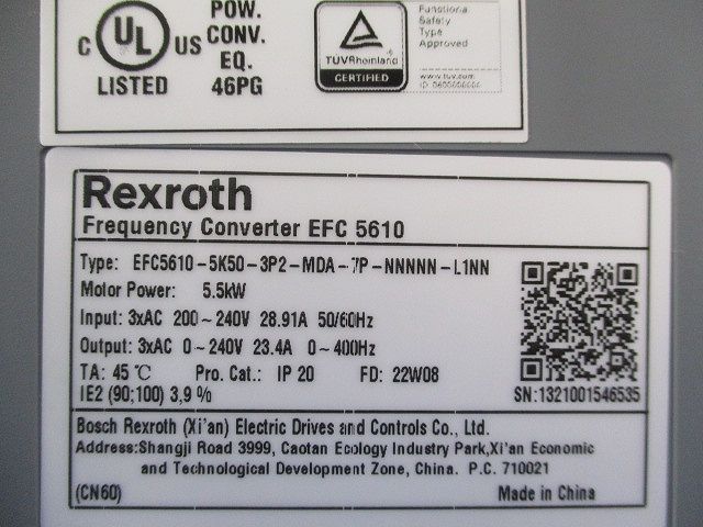 インバータ 傷 汚れ有 EFC 5610-5 K 50-3 P 2-MDA-7 P-NNNNN-L 1 NN