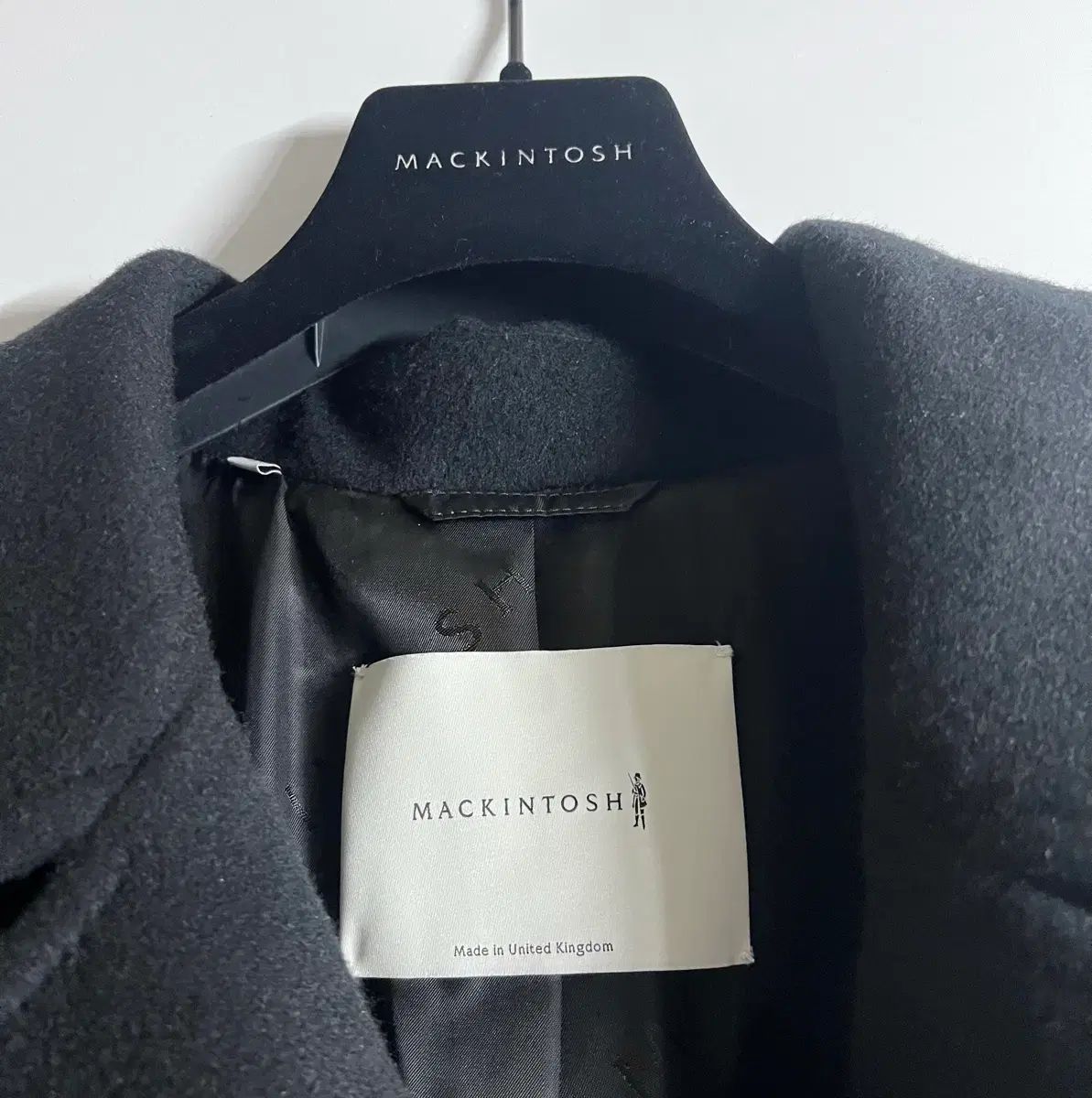 42 マッキントッシュ ダルトン ピーコート ブラック ウール コート