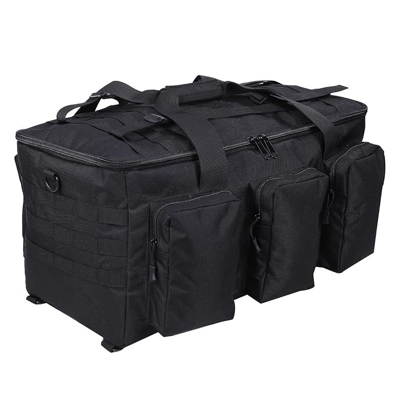 bammore ソフトコンテナ キャンプ バッグ 大型収納 トートバッグ 大容量アウトドアバッグ キャンプ道具収納 ブラック 1