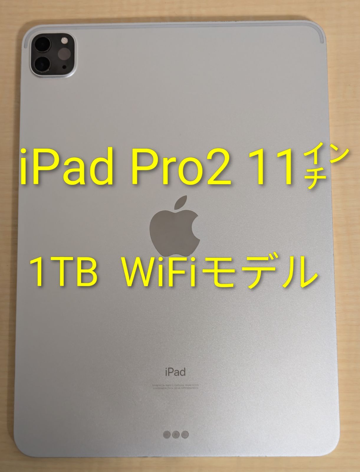 iPad Pro 11インチ 第2世代 Wi-Fiモデル 1 TB 本体のみ