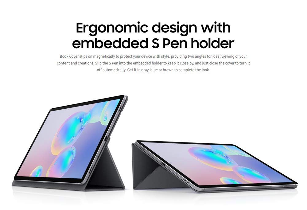 Samsung Galaxy Tab S 6 ブックカバーケース EF BT 860 P グレー