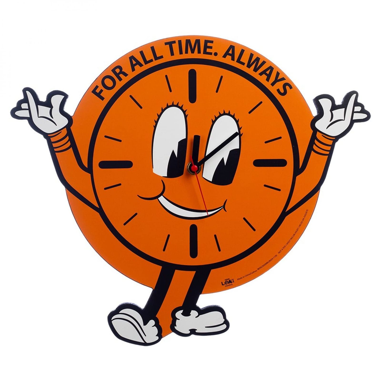 Bioworld マーベルコミックス ロキ TVシリーズ 壁掛け時計 TVA ミスミニッツ文字型 電池式 MDF