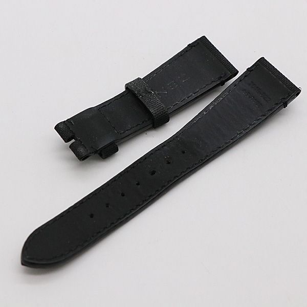 ゼニス 替えベルト 2018 822 AB 0102 ブラック キャンバス レザー 20ｍｍ用 メンズ腕時計 2000000 NSK KMR