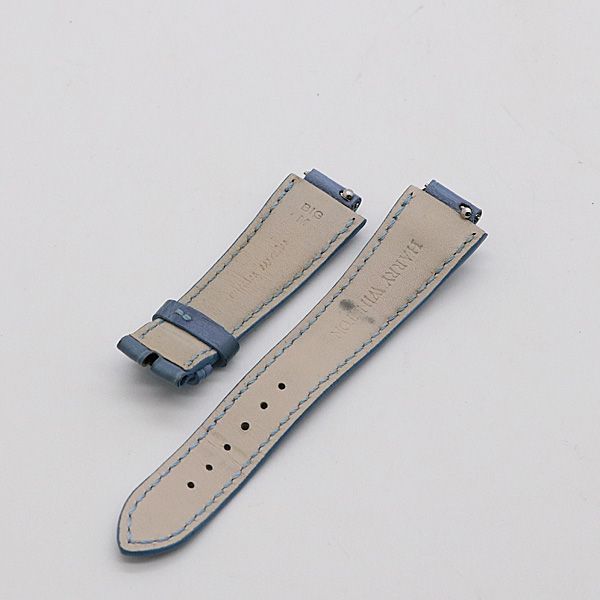 ハリーウィンストン レザーベルト ブルー系 BIG M 13ｍｍ レディース腕時計 2000000 NSK KMR