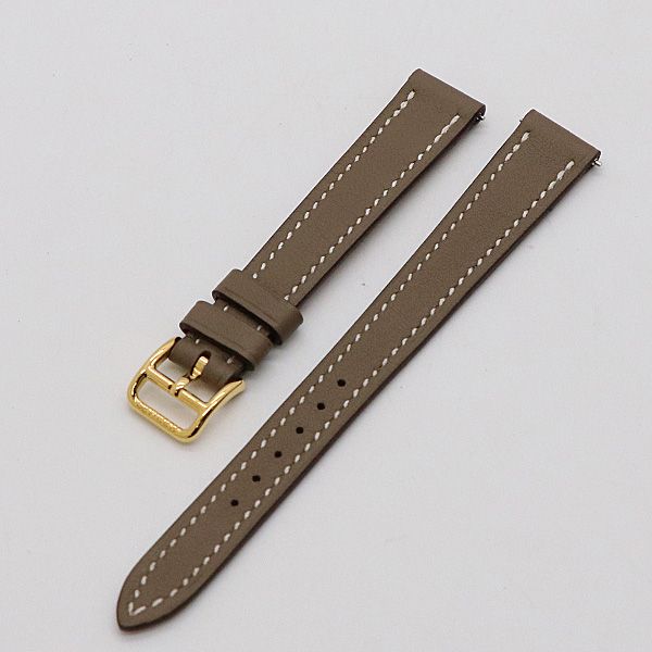 美品 エルメス レザーベルト Y アイボリー ブラウンカラー 14mm