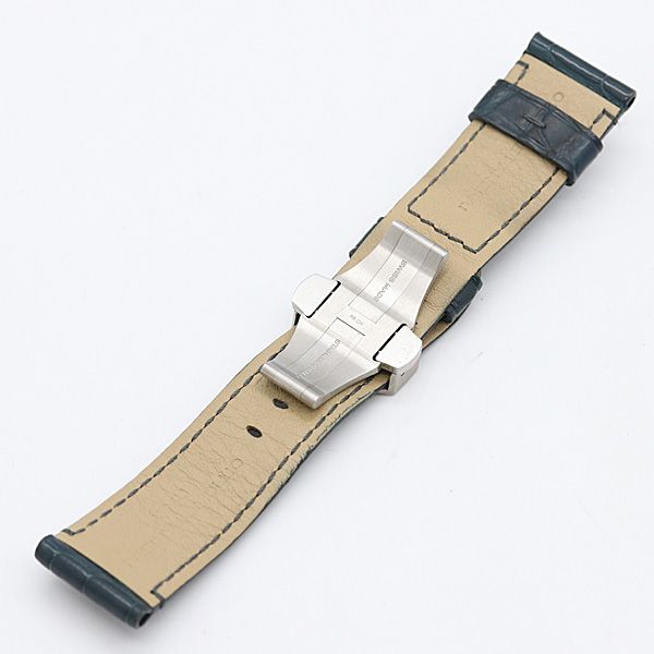 パネライ レザー ベルト ネイビー グリーン系 PR OK 24ｍｍ メンズ腕時計 2000000 NSK KMR