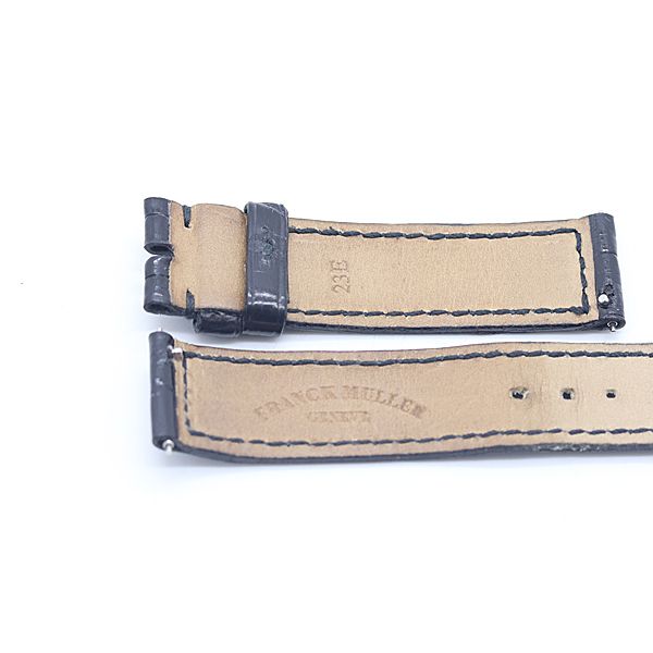 箱付 フランクミュラー 純正ベルト レザー クロコ ブラックカラー