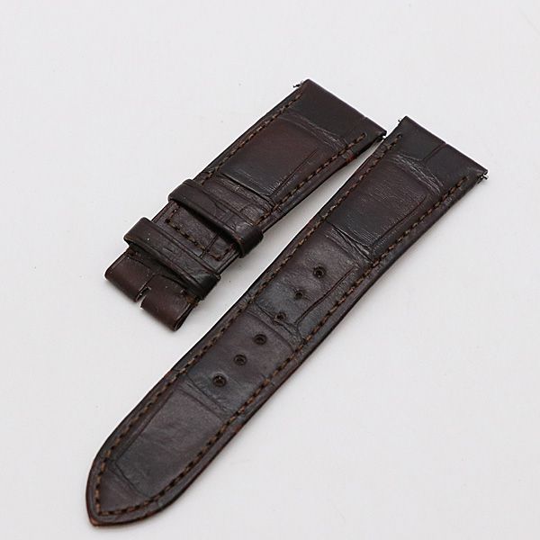 ⑦ジャガールクルト 純正 ベルト レザー クロコ ブラック 尾錠 【訳あり】 ジャガールクルト 純正ベルト レザー 20mm クロコダイル ブラウン
