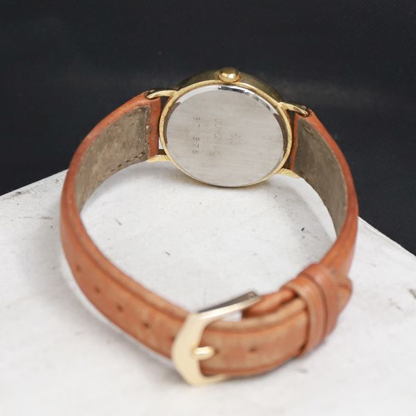 QZ ユンハンス MS-J-0107L アイボリー文字盤 デイト レディース腕時計