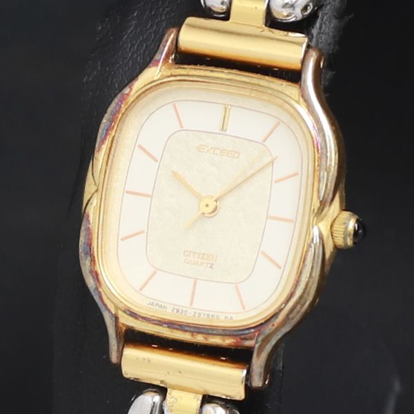 QZ シチズン エクシード 2930-294581 ゴールド文字盤 レディース腕時計