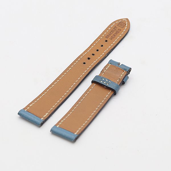 エルメス 純正ベルト ライトブルー レザー 15mm レディース腕時計