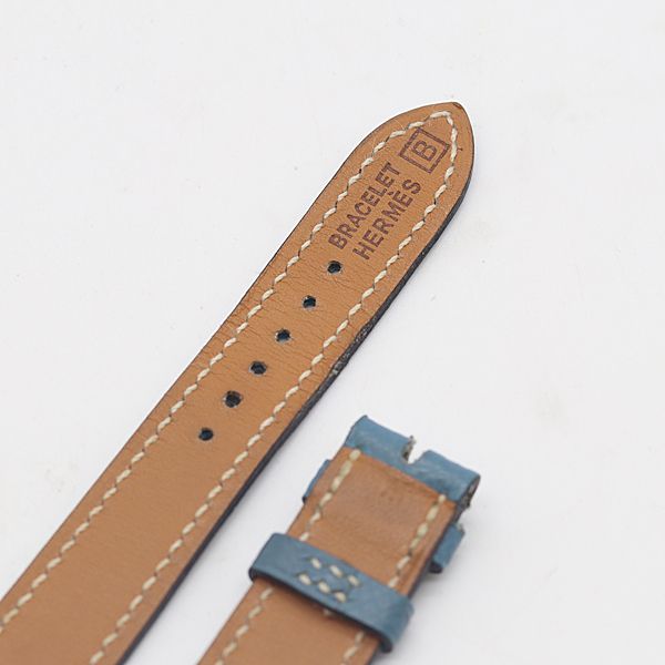 エルメス 純正ベルト ライトブルー レザー 15mm レディース腕時計