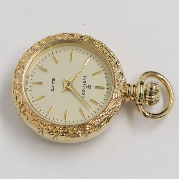 天賞堂 TENSYODO QZ ゴールド文字盤 懐中時計 KRH 2000000 NSK - メルカリ