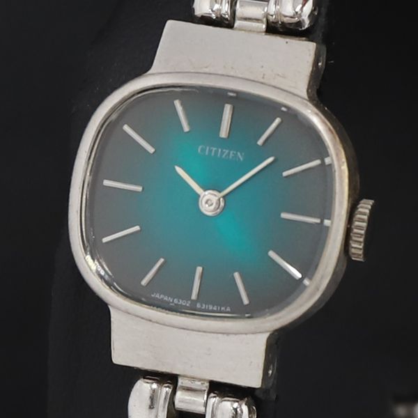 手巻き シチズン 4-631722 緑文字盤 レディース腕時計 2000000 NSK KRK