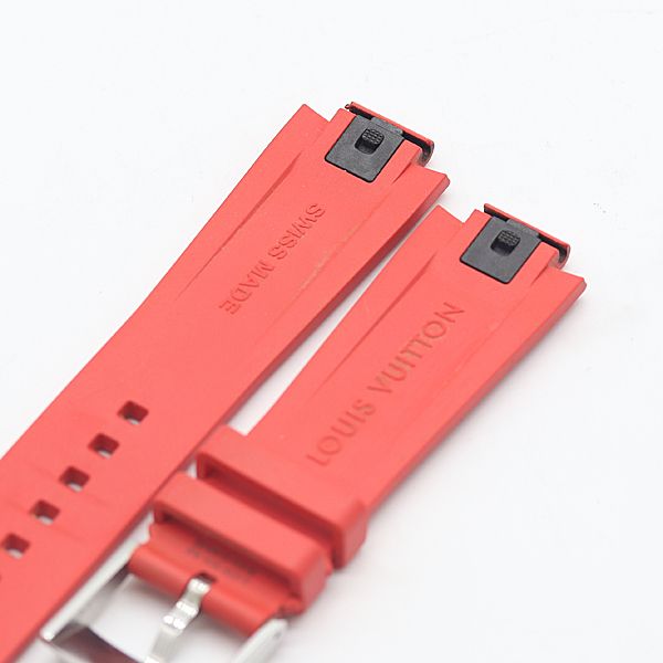 美品 ルイヴィトン タンブール用 純正 ラバー ベルト ボルドー/レッド