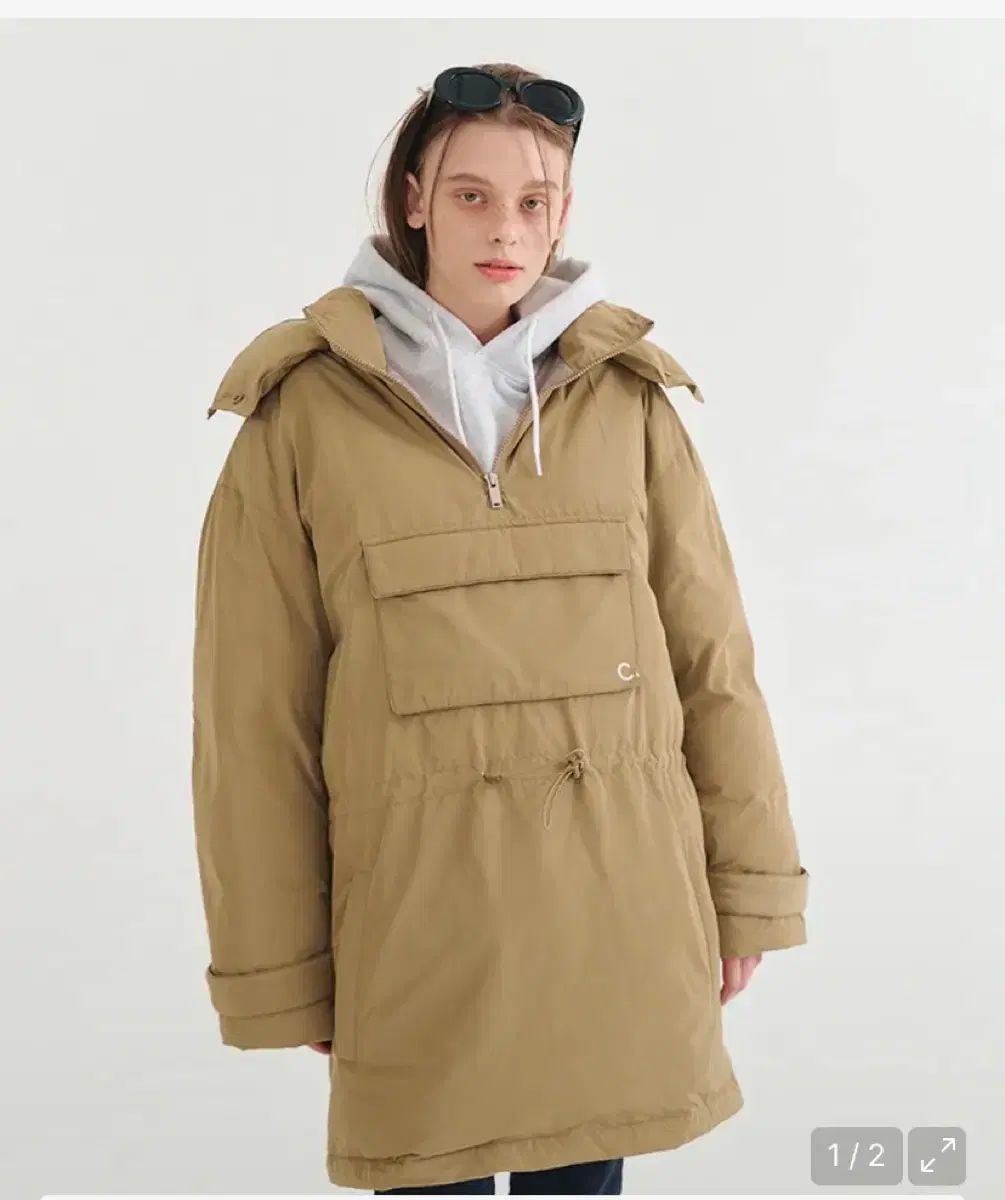 クローブアノラック ダウン カーキ