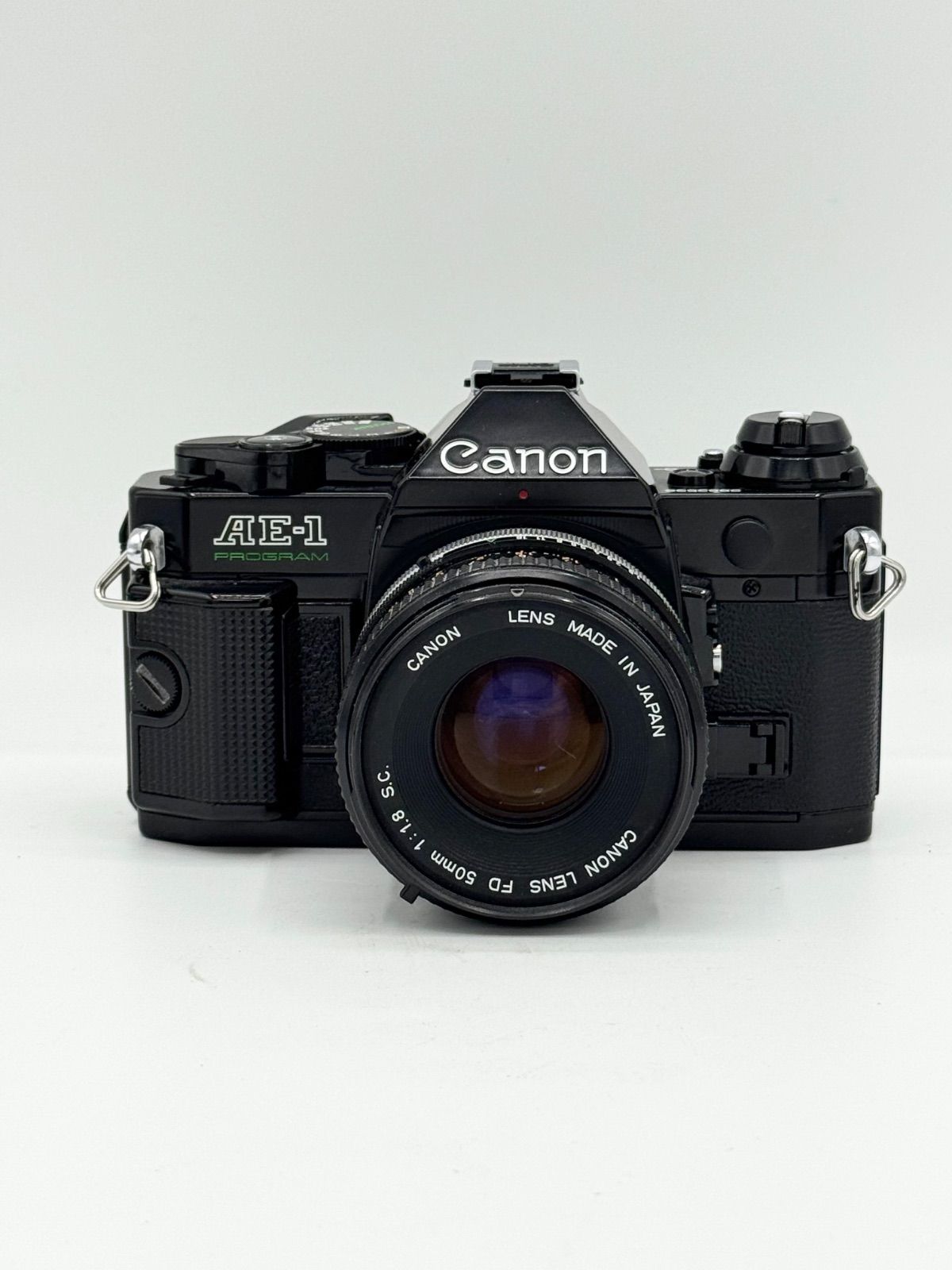 完動品】Canon AE-1 PROGRAM ブラックボディ FD 50mm F1.8 S.C 動作