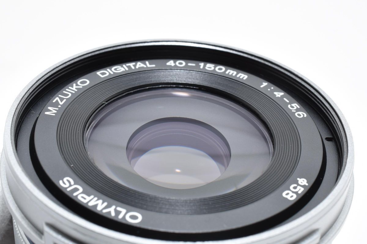 良品 OLYMPUS M.ZUIKO DIGITAL 40-150mm F4-5.6 R ED MSC シルバー