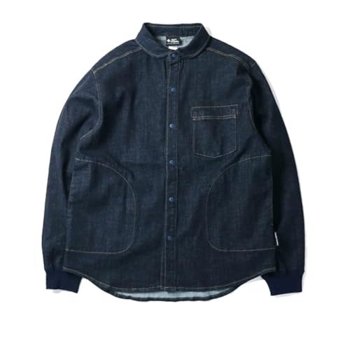 ジムマスター gym master 10 ozストレッチデニムシャツジャケット-カツラギシャツジャケット メンズ レディース カジュアル アウトドア シャツ 長袖 アウター ジャケット 丸襟 秋 冬 春 G 221718
