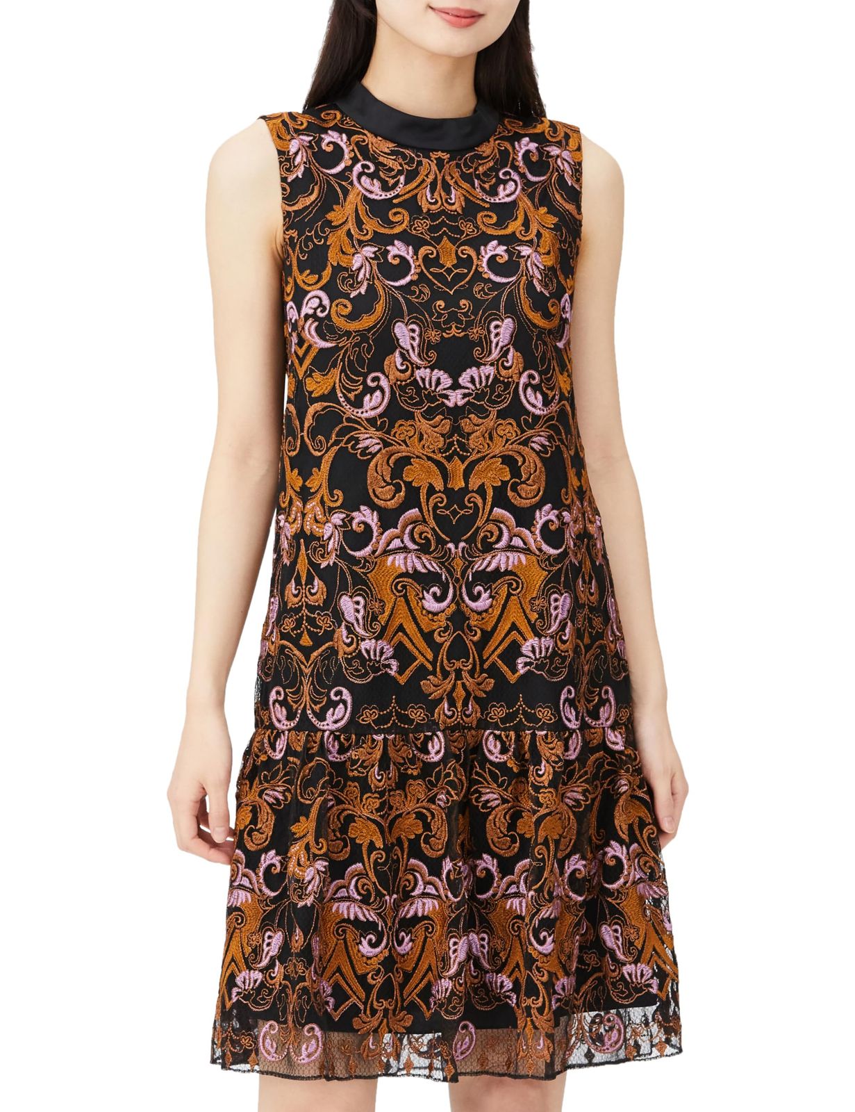 グレースコンチネンタル 2025 AW ﾗﾒｵｰﾅﾒﾝﾄﾐﾆﾄﾞﾚｽ レディース 27 ﾌﾞﾗｯｸ