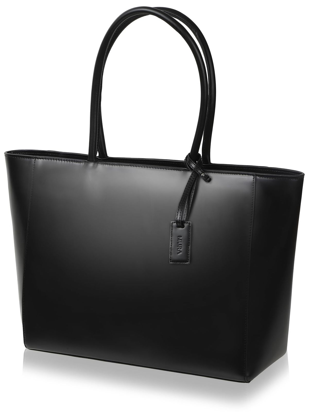 ムラ トートバッグ カウレザー 本革 メンズ 大容量 バッグ ビジネスバッグ ブラック