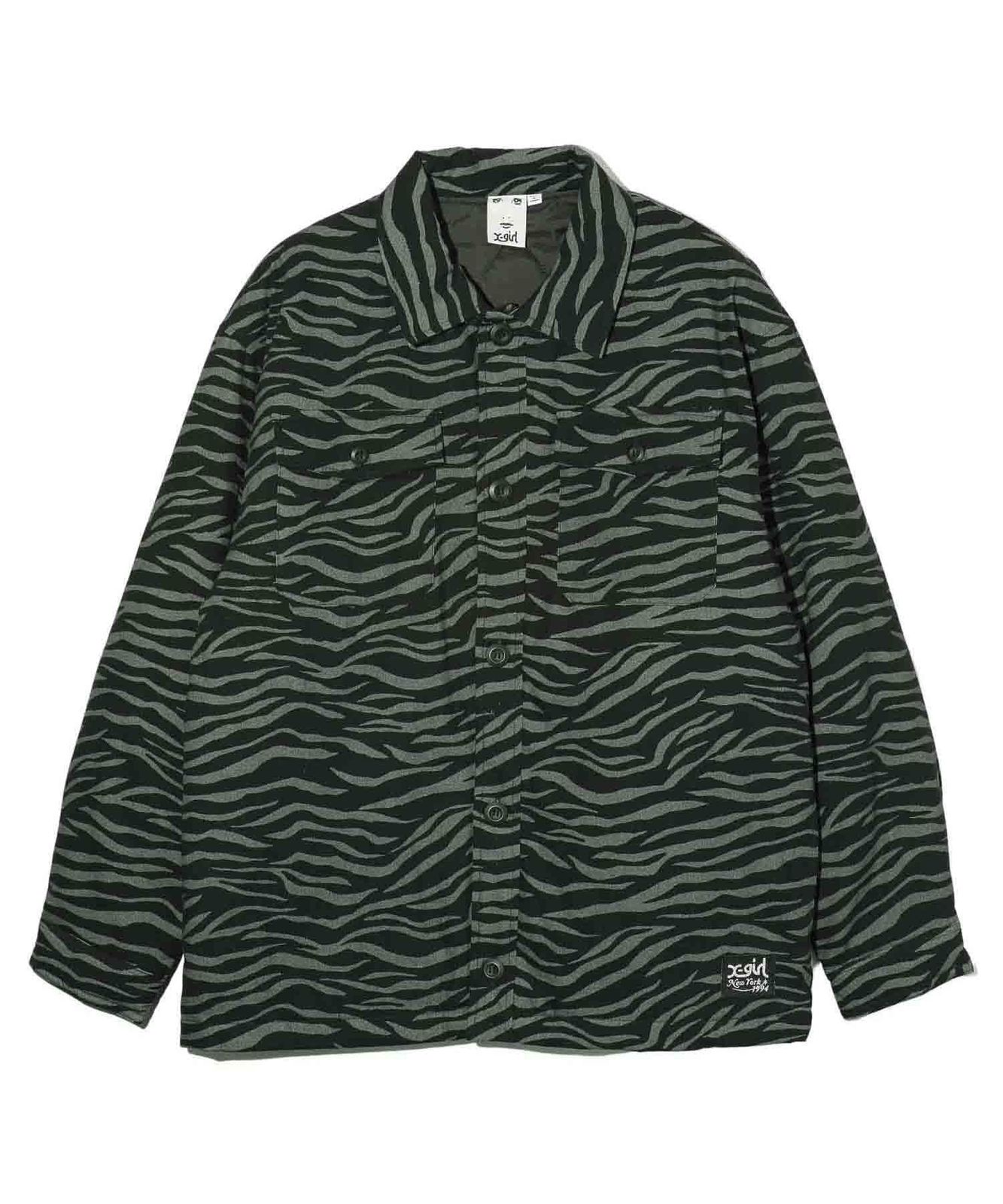 エックスガール アウター PADDED SHIRT JACKET レディース GREY