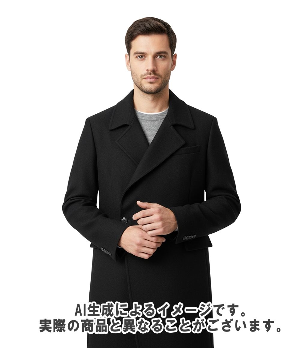 ディオール・オム チェスターコート ラップ ブラック ウール 09AW