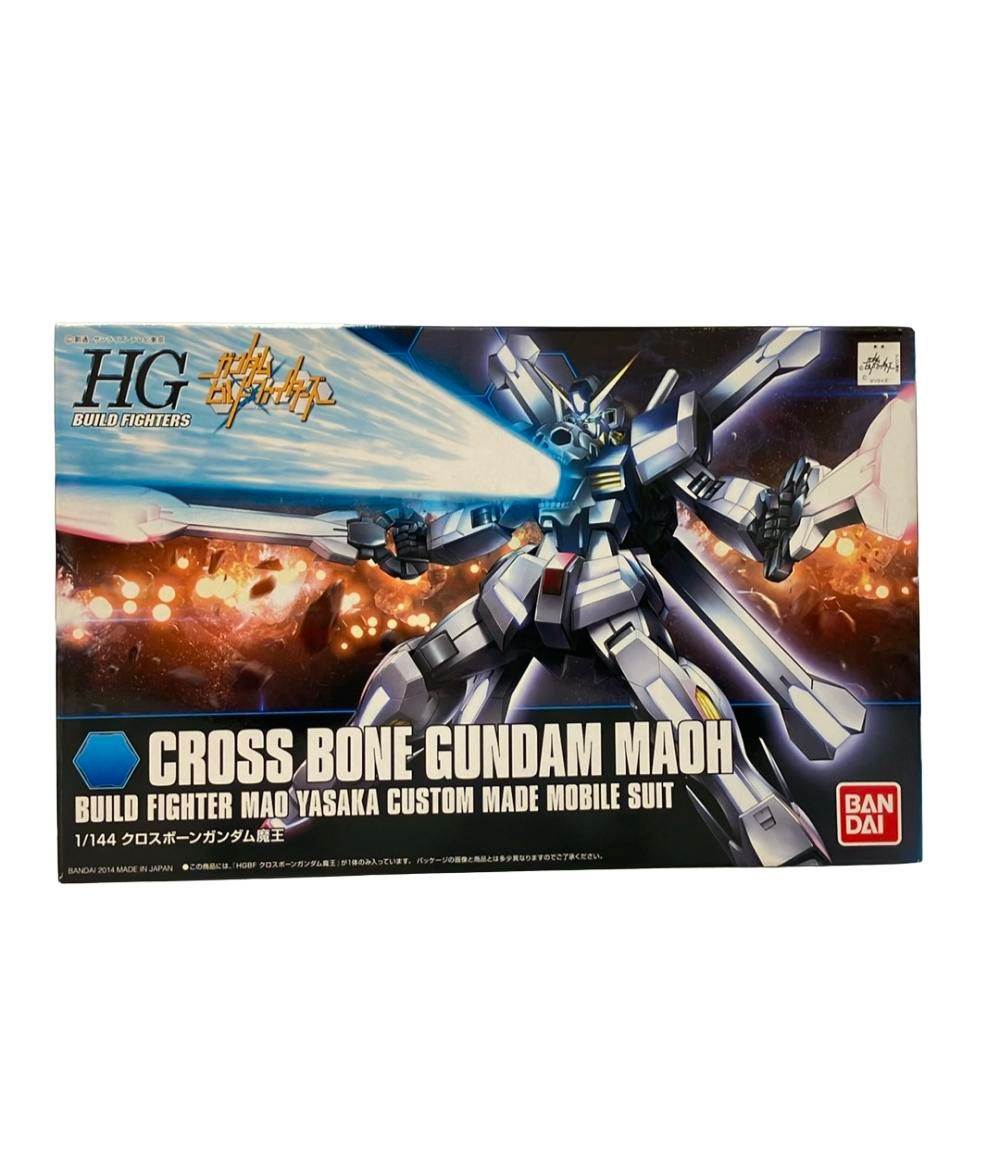 美品 バンダイ ガンダムビルドファイターズトライ HG 1/144 クロスボーンガンダム魔王 プラモデル
