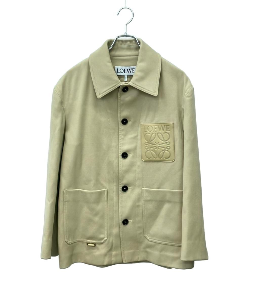 ロエベ ジャケット コンボ アナグラム ロゴレザーパッチ ブルゾン 羊毛