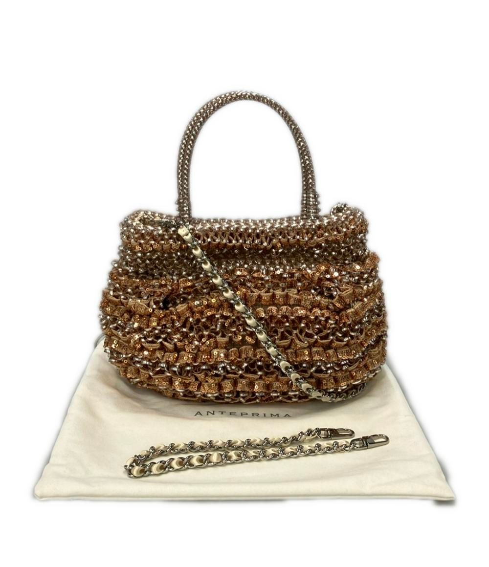 美品 アンテプリマ 2way ハンドバッグ チェーンショルダーバッグ 斜め