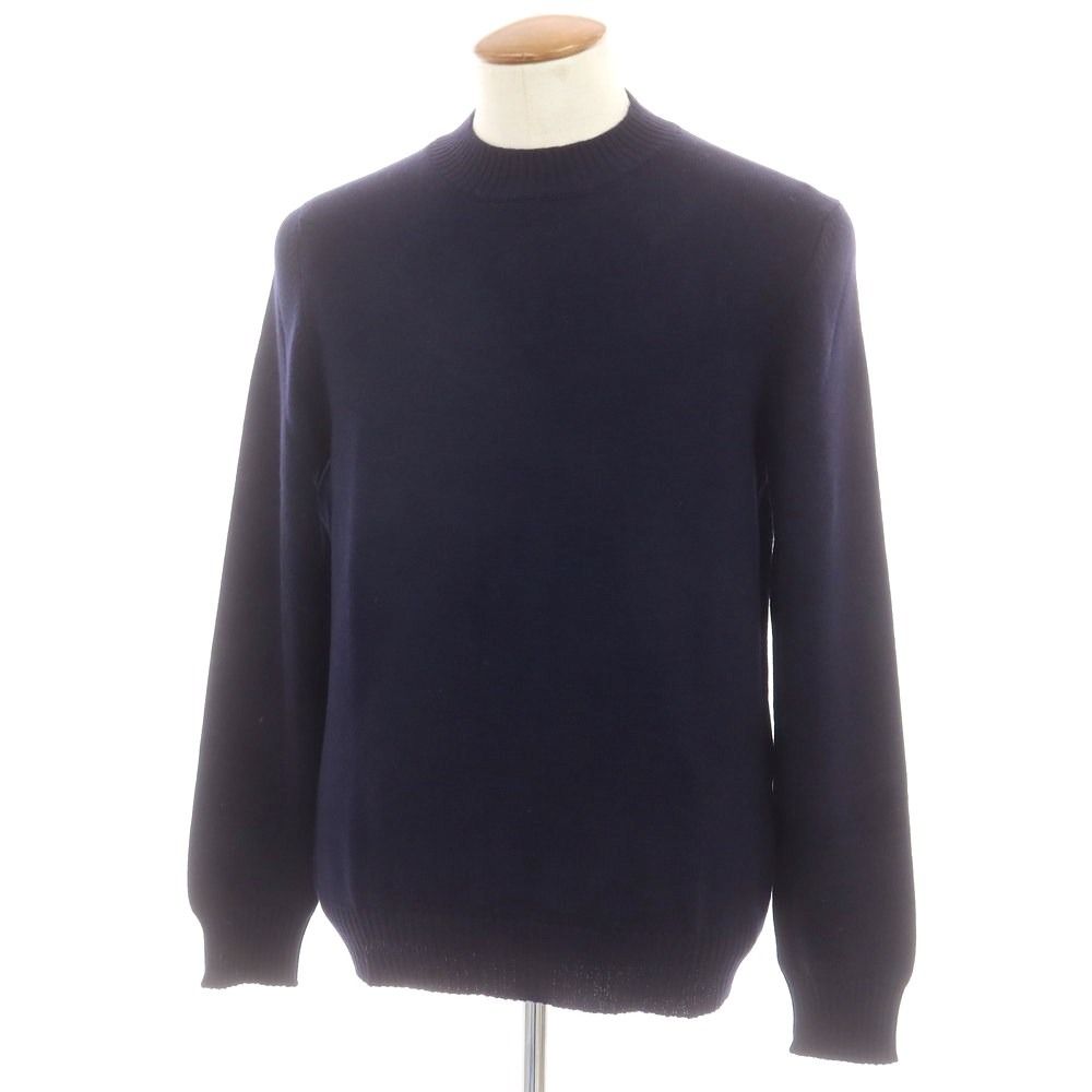中古】グランサッソ GRAN SASSO ウール プルオーバーニット ネイビー