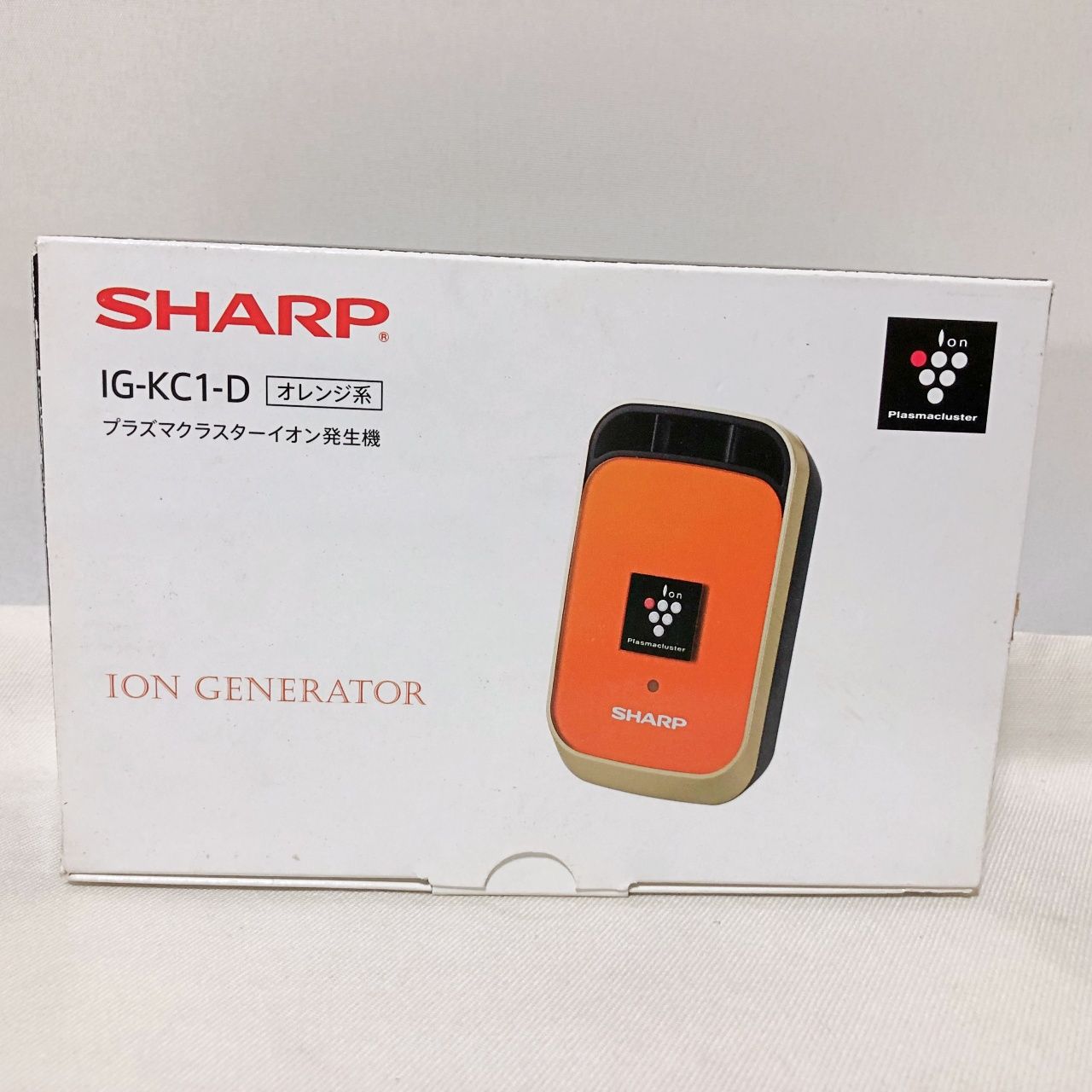 H349 SHARP プラズマクラスター イオン発生機 1G-KC1 オレンジ 小型