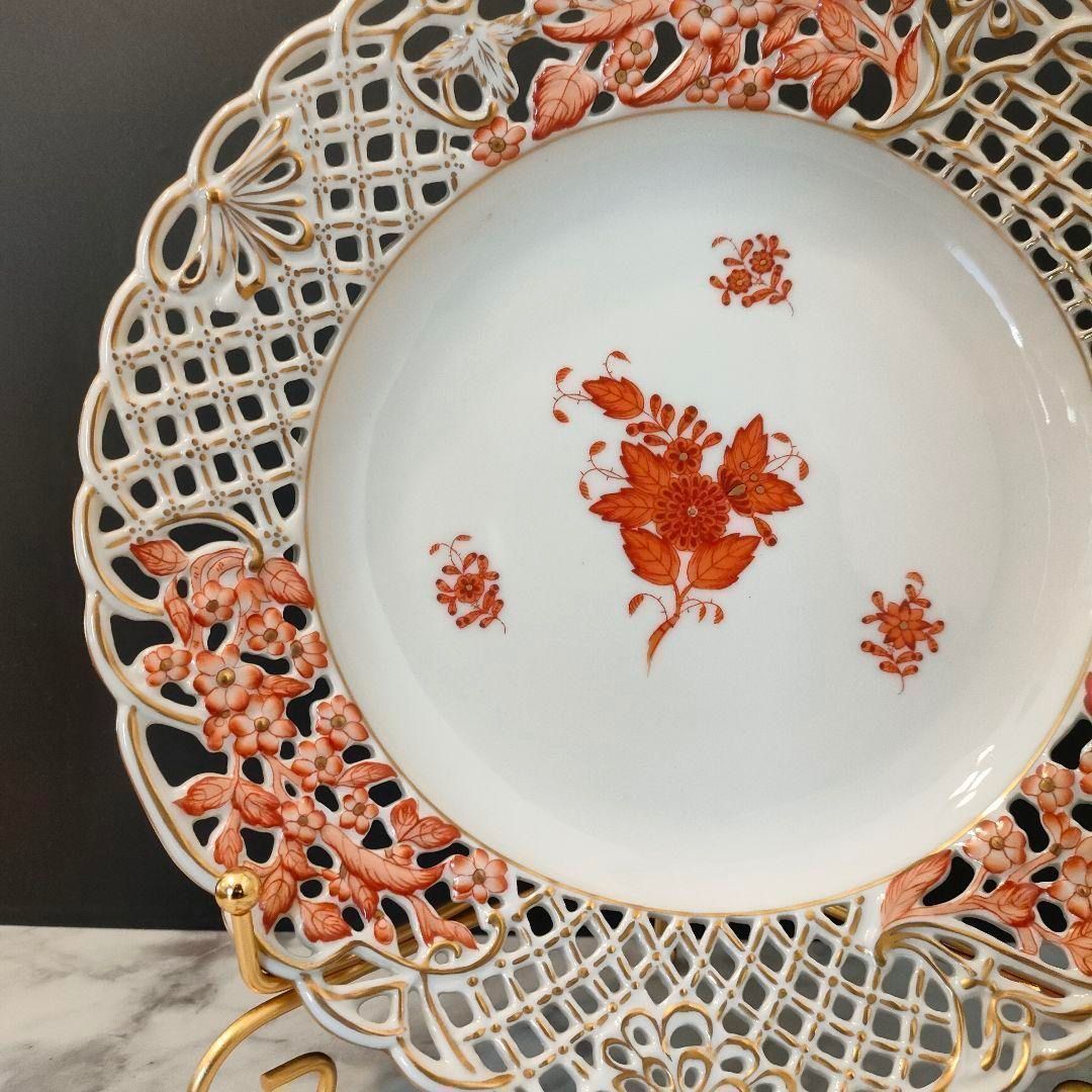 ヘレンド アポニーオレンジ AOG 19cm ケーキプレート ペア ヘレンド ア
