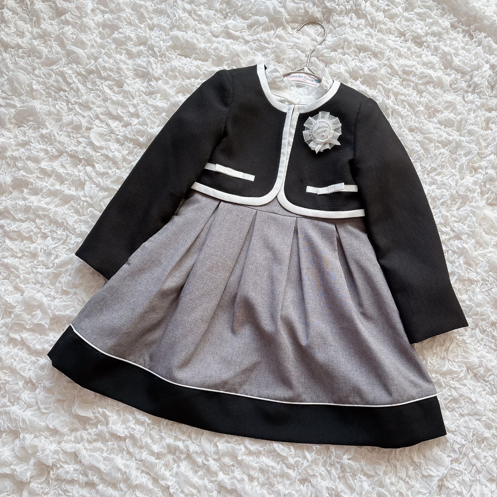 プティマイン フォーマル ワンピース ボレロ 110 コサージュ付き